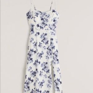 Abercrombie floral slit maxi dress size xs